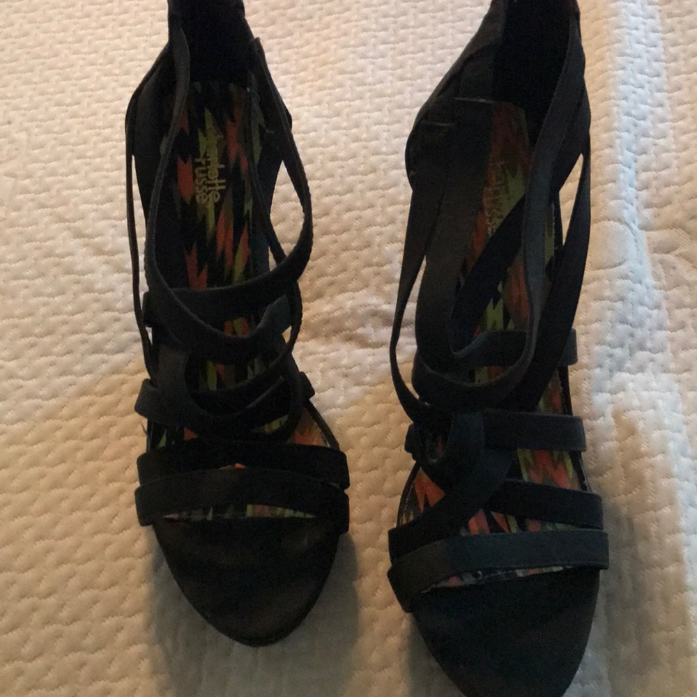 Charlotte Russe strappy wedge sandals